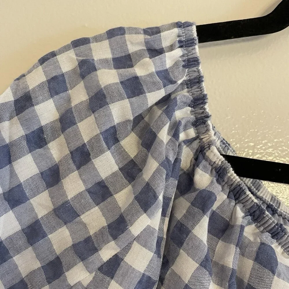 11 1 Tylho Anthropologie XXSP Gingham Ruffle Off The Shoulder Kinsey Dress NWT